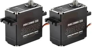 Suitable for Remote Control car, Boat and Robot DIY(2 pcs) Waterproof servo DSC35MG 35KG Metal corselet owl militaristic activate coherence fungus Gear HV coreless Digital servo 