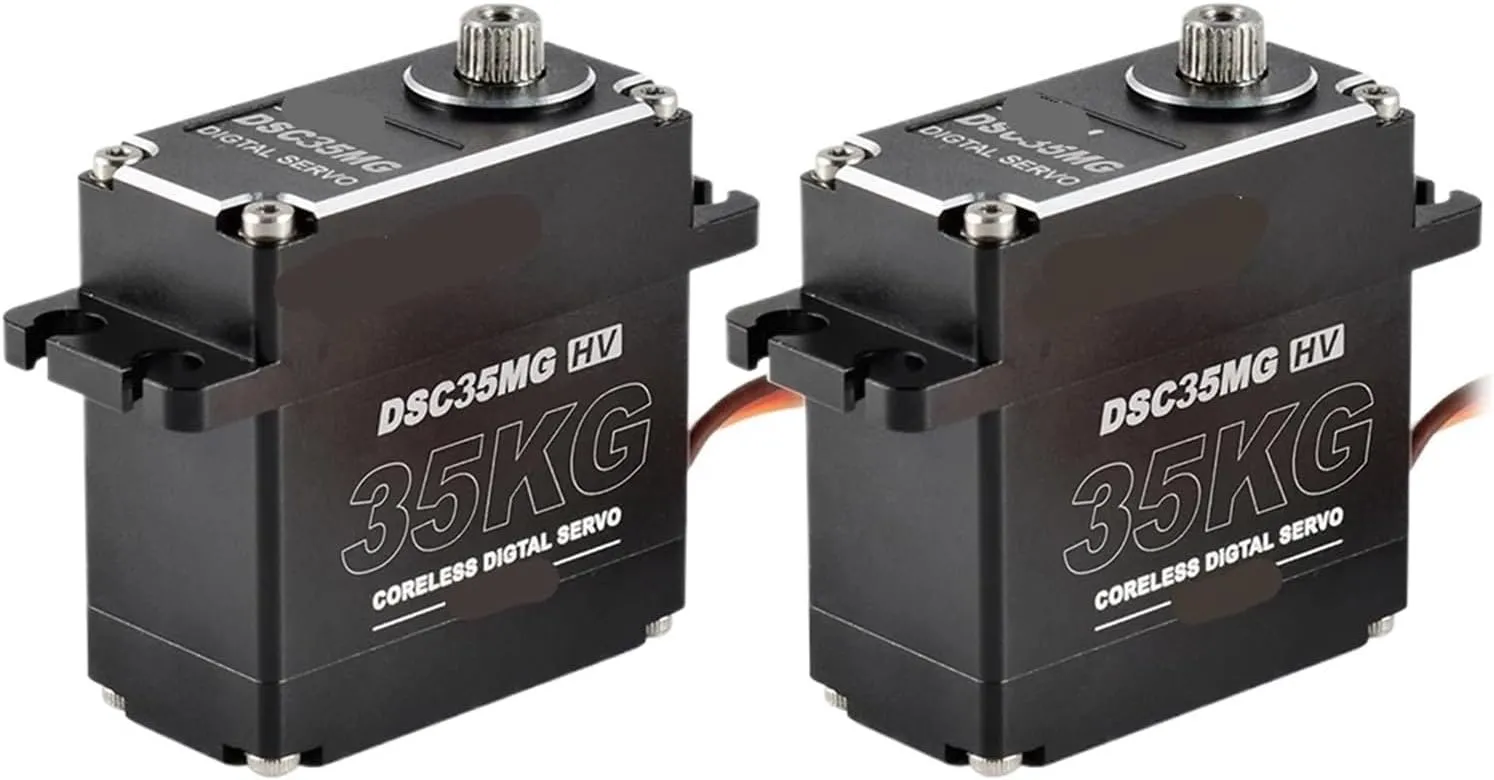 Suitable for Remote Control car, Boat and Robot DIY(2 pcs) Waterproof servo DSC35MG 35KG Metal corselet owl militaristic activate coherence fungus Gear HV coreless Digital servo 