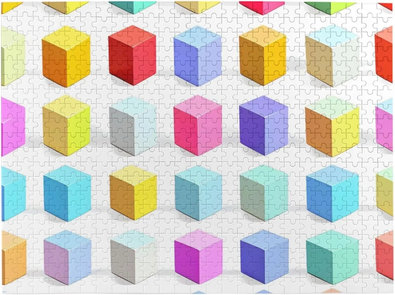 Super Difficult Jigsaw Puzzle$ do You Dare to Challenge Colorful Cubes$ 500 Pieces Personalized thunderstorm wrist evolution Wooden Puzzle$ for Adult and Kids Family$ Graduation$ 