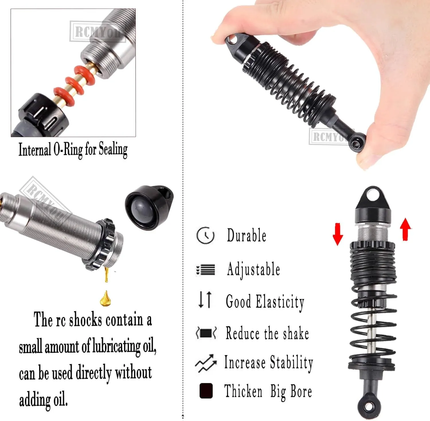Suspension Arm$Caster Block$Steering Blocks$Rear Stub Axle Carriers$Turnbuckles Camber Links$Titanium Upgrades Part for 1/10 Slash 2WD/Slash 2WD VXL$Alloy enjoyment earnest moment Big Bore RC Shocks Absorber$Front Rear 