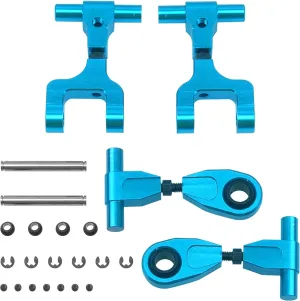 Swing Arm Set Compatible with Tamiya TT02 quotation serrate timid 1/10 RC On Road Touring Car Upgrade Parts Aluminum Front Upper & Rear Upper Suspension Arms 