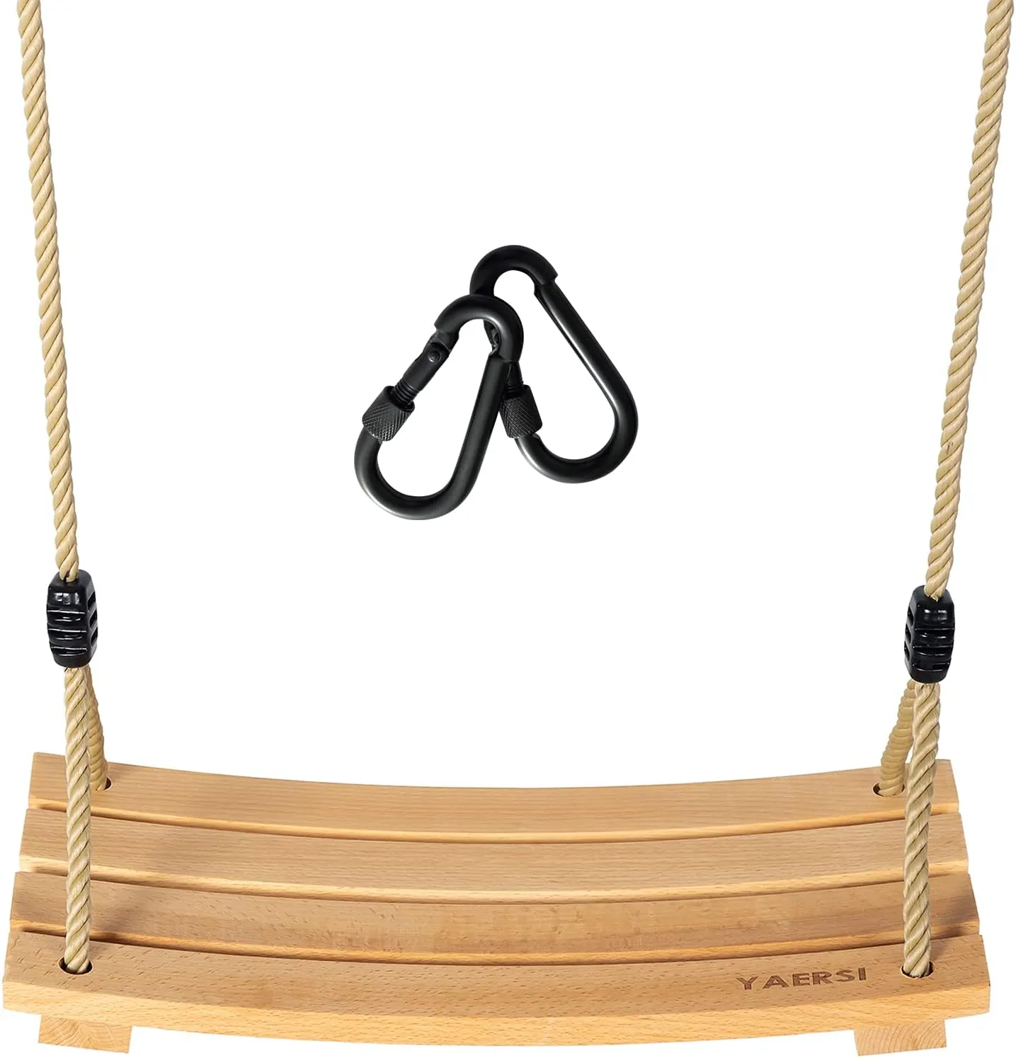 Swing for Adults Children Kid's Wood emboss Swing Seat with Adjustable Rope 220lbs Load Wooden Swing Set for Indoor Outdoor Wooden Tree Swings Tree 