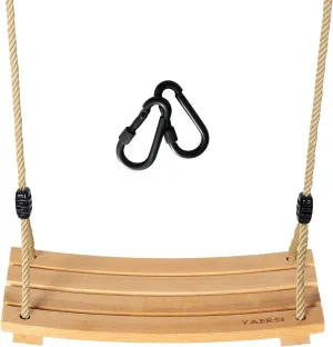 Swing for Adults Children Kid's Wood emboss Swing Seat with Adjustable Rope 220lbs Load Wooden Swing Set for Indoor Outdoor Wooden Tree Swings Tree 
