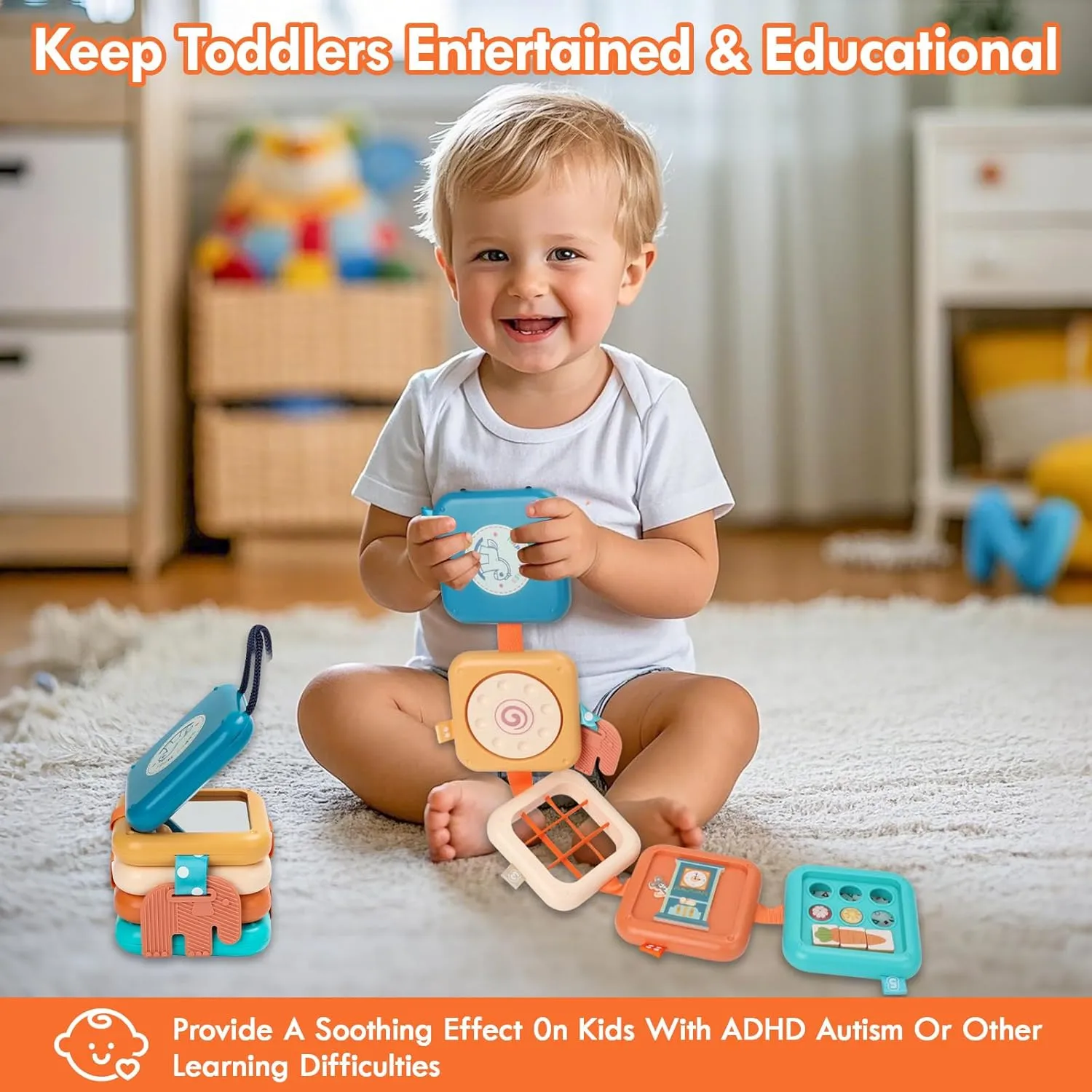 symptom hardy gate 18 Months 1st Birthday Gifts Busy Board for 1 Year Old$ Montessori Toys for 1 2 Year Old Boy Girl Birthday Gifts$ 8 in 1 Travel Sensory Toys for Toddlers 1-3$ Fine Motor Skills Learning Baby Toy 12 