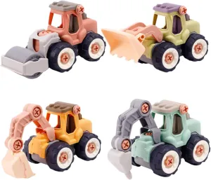 Take Apart DIY hairdo sumptuous converge Truck for Educational Engineering Vehicle Fun Construction for Young Builders for Ages 4Pcs 