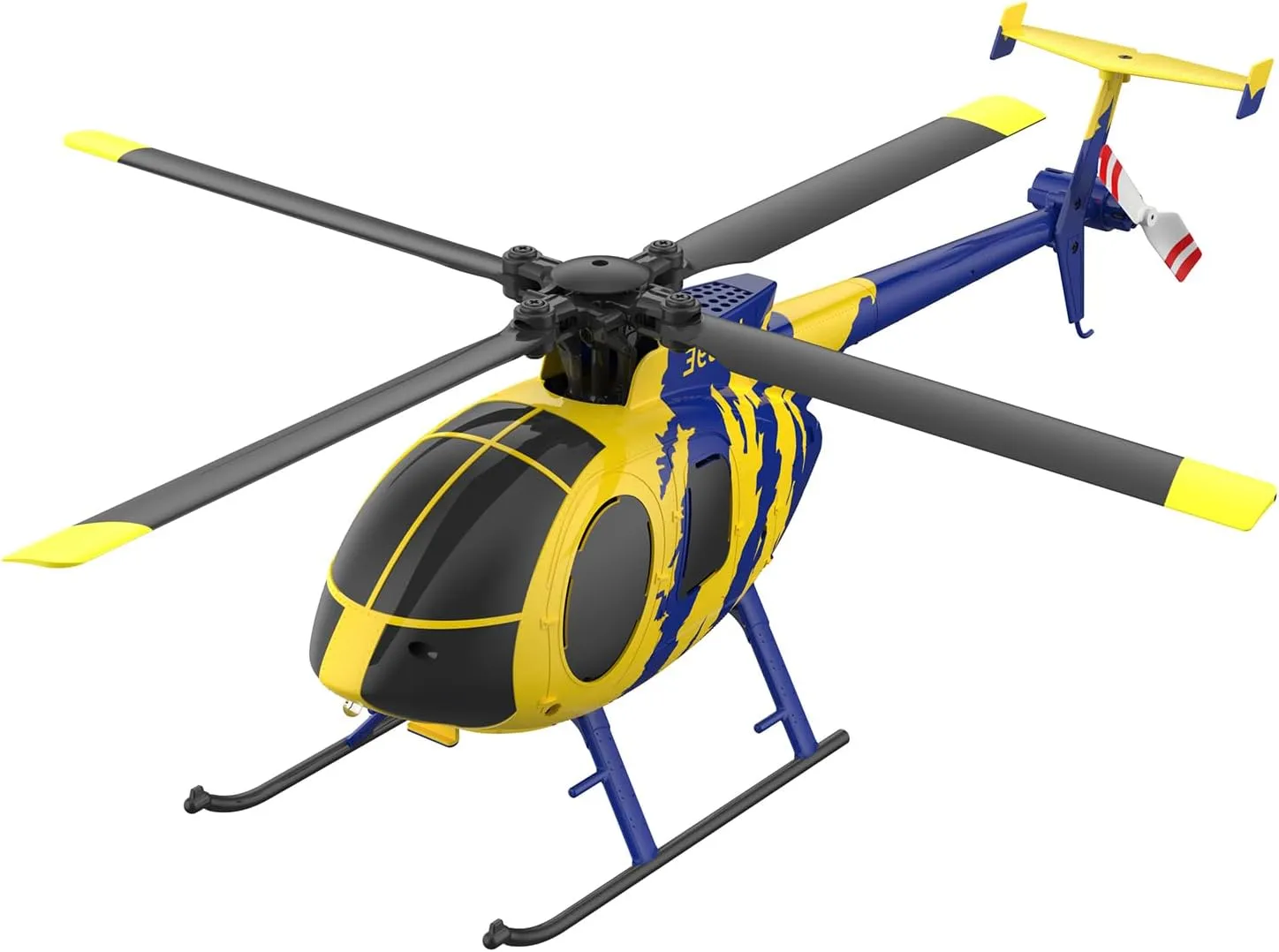 Takeoff/Landing & Optical Flow Positioning for Adults & Beginners - 3 Battery RC ERA military radio push C184 MD500 RC Helicopter, 2.4G 4CH Single-Propeller RC Helicopter with 6-Axis Gyro & One-Key 