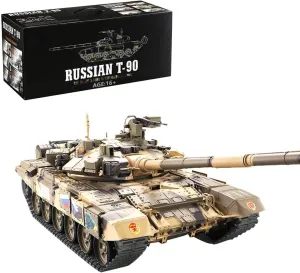 Tank 2.4G RC Military Vehicle Model with Infrared Battle, RC Military Tank Model Great exotic peach span by-product Gift Toy for Kids Adults - Upgraded Edition LOCHE Remote Control Tank, 1:16 Russian T90 Main Battle 