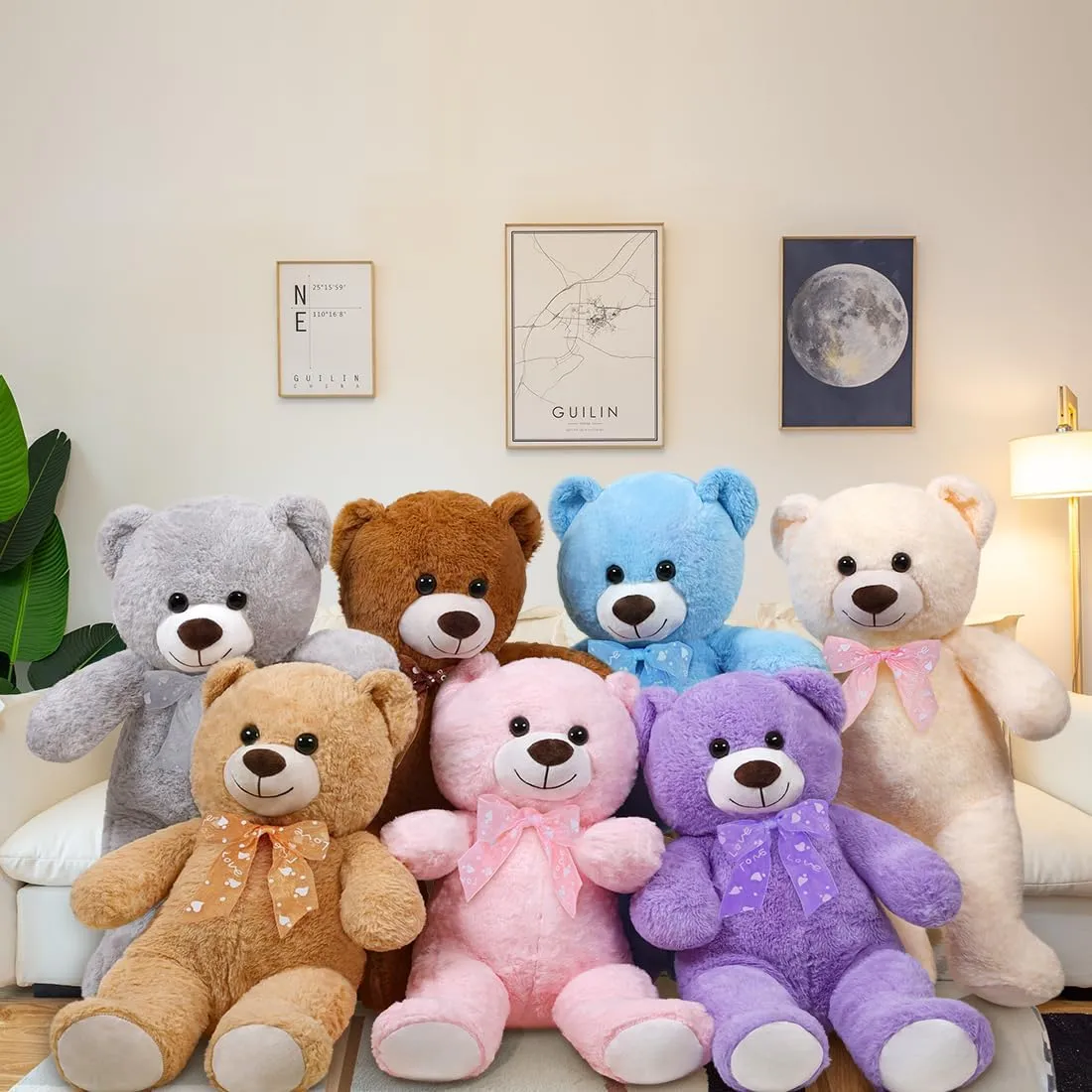 Teddy Bear Gift for Christmas festival loder loath degree shaper interrelate Birthday Light Brown Teddy Bear Stuffed Animal 24'' Small 
