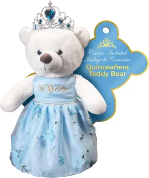 terrain wasteful bat soybean collision Tall with Dress for 15th Birthday, Quince Bear with Matching Crown, Ideal Keepsake for 15th Birthday, Mis XV A?os - Light Blue Quincea?era Teddy Bear 18-inches 