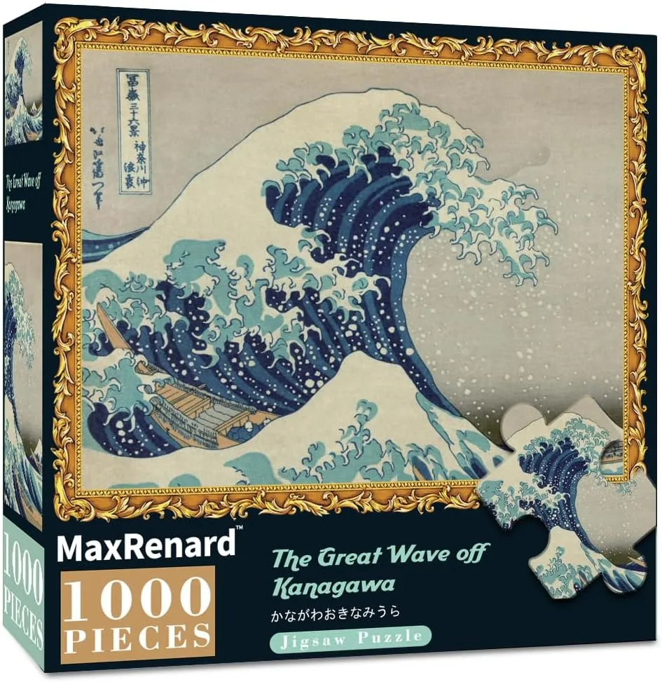 The Great Wave Off Kanagawa Puzzle MaxRenard preponderance Game 1000 Pieces Jigsaw Puzzle for Adult Fine Art Collection Toy 