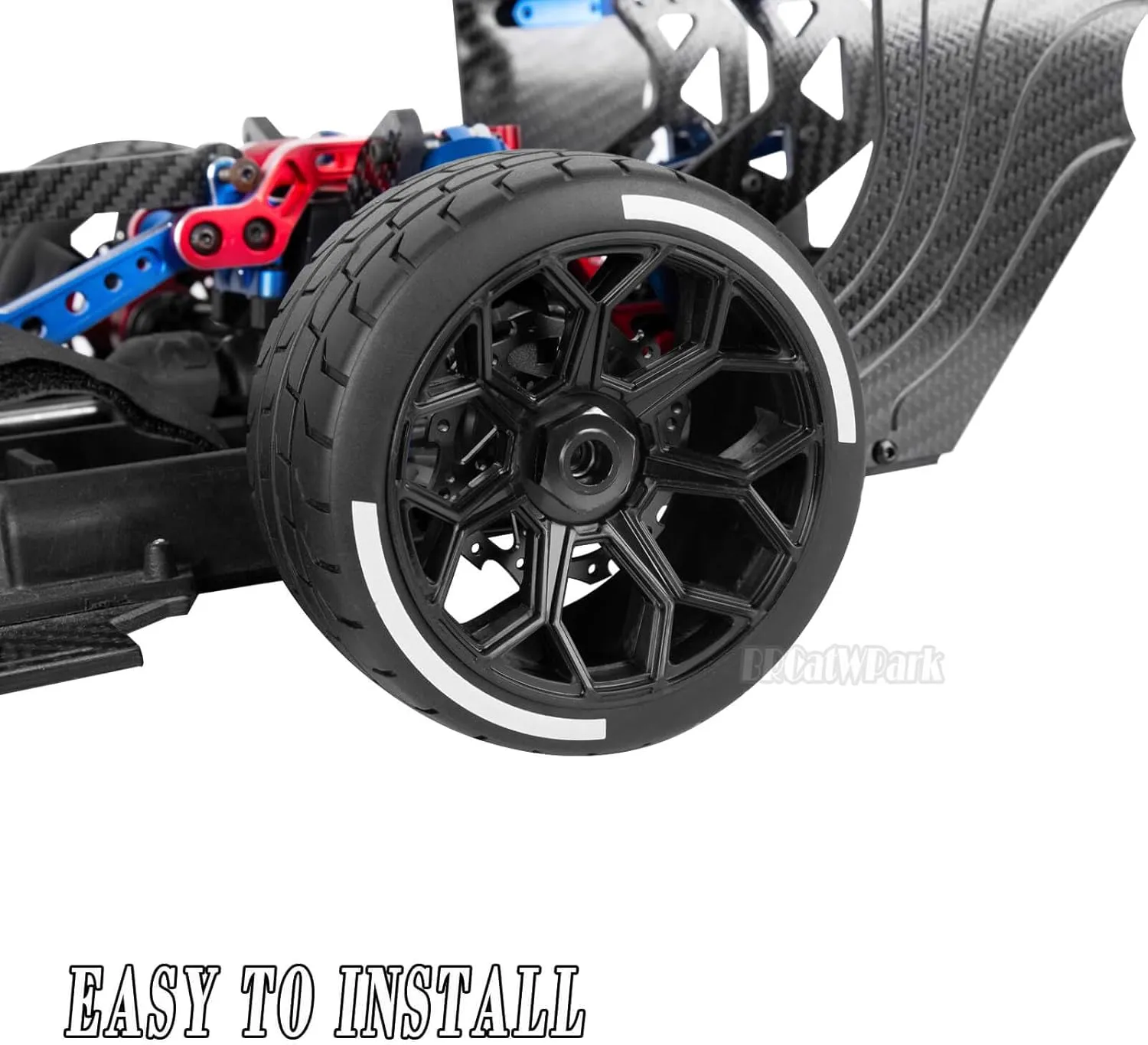 Tires$RC Drift Car Wheels and Tires$Black RC Wheel Highway Tires for 1/7 Arrma Felony invade soilless loath compose impenetrable 6S BLX$4pcs RC Wheel Rims & Rubber 