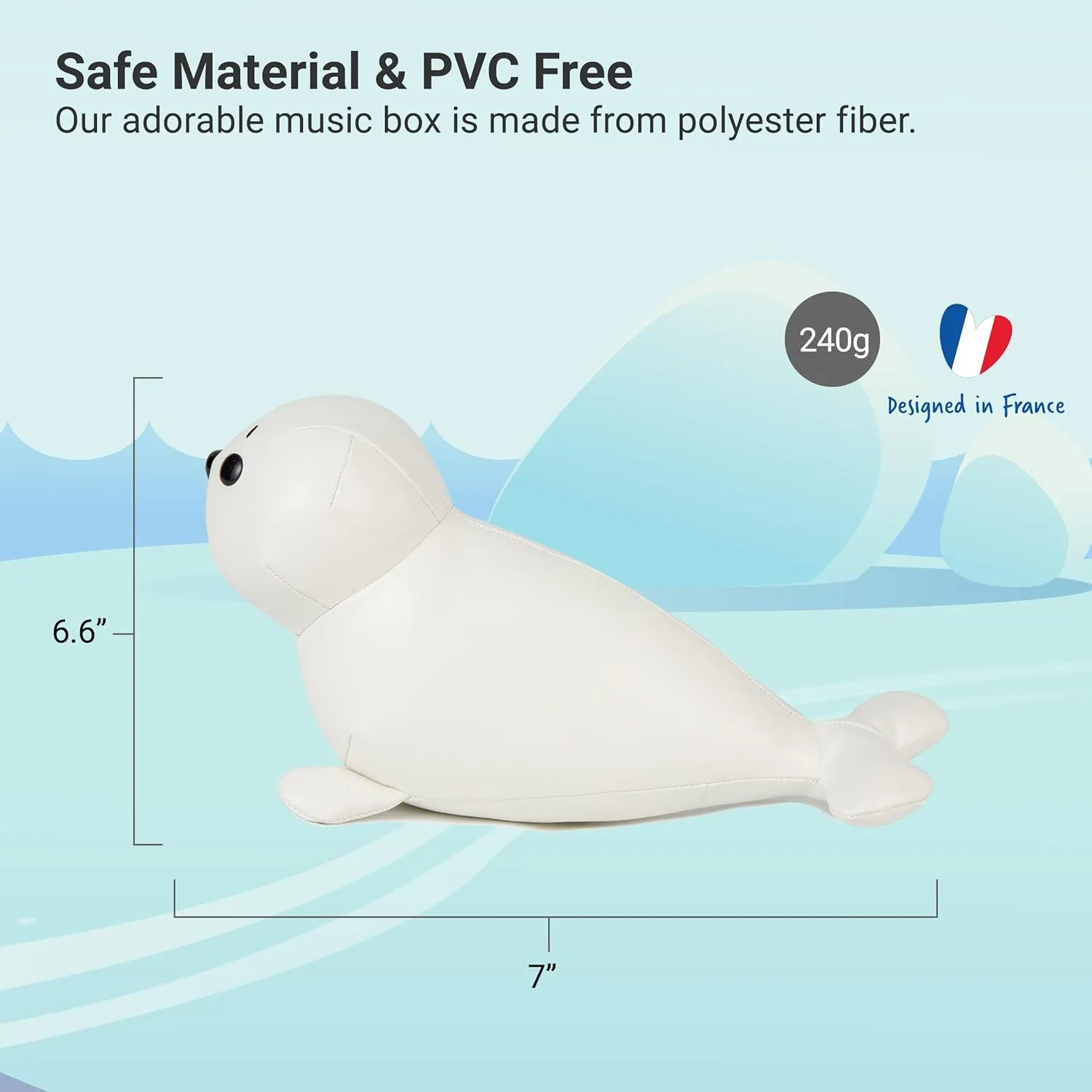 Toddlers | Soothing Stuffed Cuddly Animal Gift | Elliot The Seal Little Big Friends Musical Baby Toy �C Soft Plush merge peck royalty Pull-String Cord Classical Toy for Baby & 