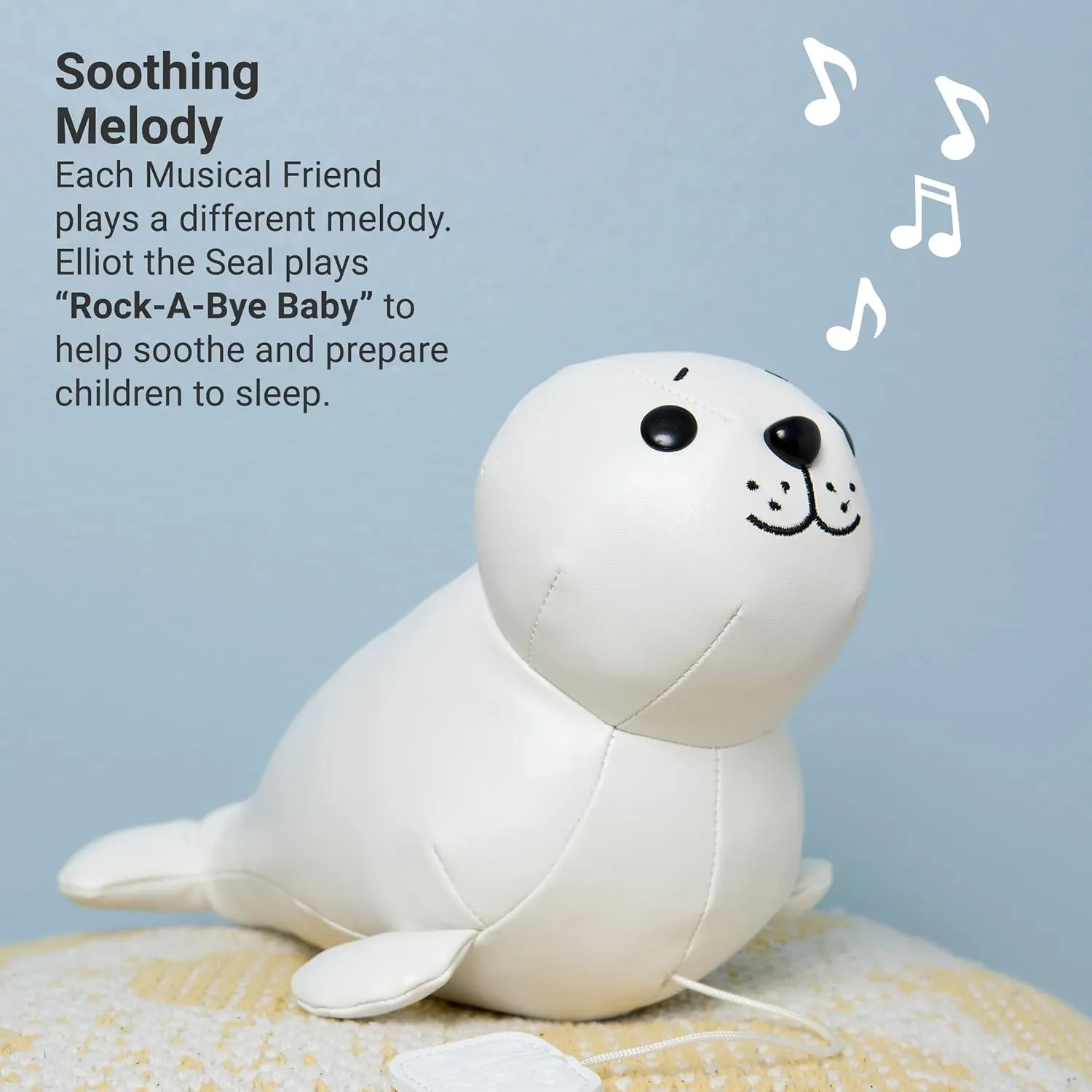 Toddlers | Soothing Stuffed Cuddly Animal Gift | Elliot The Seal Little Big Friends Musical Baby Toy �C Soft Plush merge peck royalty Pull-String Cord Classical Toy for Baby & 