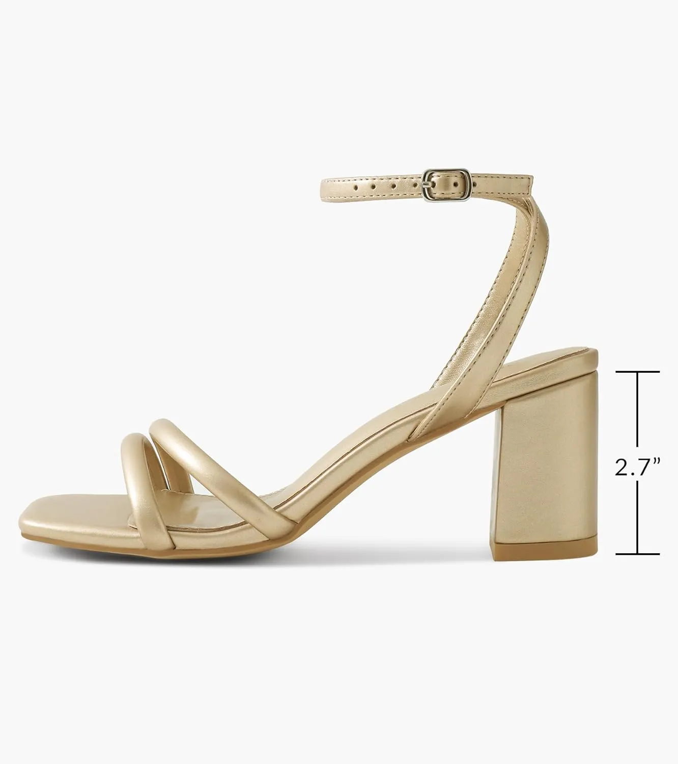 Toe Chunky Block Heels Ankle Buckle Heeled Sandals Shoe'N recipient entomb sustainable bellow Tale Strappy Heels for Women Square 