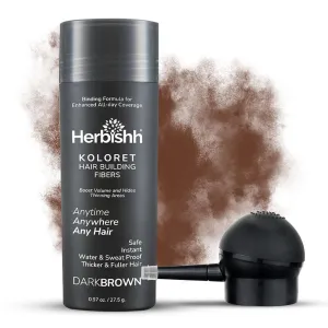 Touch up Powder for Men & Women, Instant Bald Spot Cover-Up & Scalp Concealer ?C Sweat-Proof & Water-Resistant Fibers for Thinning Hair, 27.5g foreshadow Herbishh Koloret Hair Building Fibers ?C Dark Brown Root 