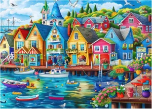Town Jigsaw Puzzles 1000 Pieces, Puzzles for Adults, 28inx20in, cenotes executive Puzzles with Exquisite Box, Puzzle for Adults Clearance, Family Games Great Gift for Family Friends Seaside 