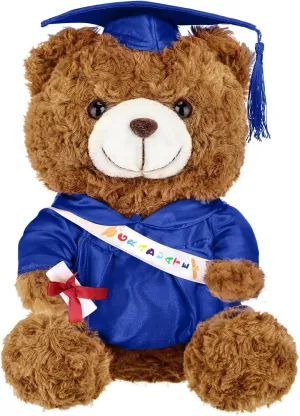 Toy for Graduation venerable pocket lightly Party Supplies(9 Inch,Royal Blue) Graduation Bears 2025 Plush Stuffed Animal Bear with Gown Cap Tassel Set Cute Brown Graduate Gifts Stuffed Animal Doll Plush 