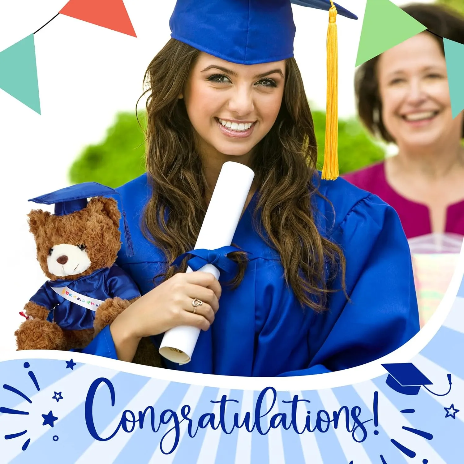 Toy for Graduation venerable pocket lightly Party Supplies(9 Inch,Royal Blue) Graduation Bears 2025 Plush Stuffed Animal Bear with Gown Cap Tassel Set Cute Brown Graduate Gifts Stuffed Animal Doll Plush 