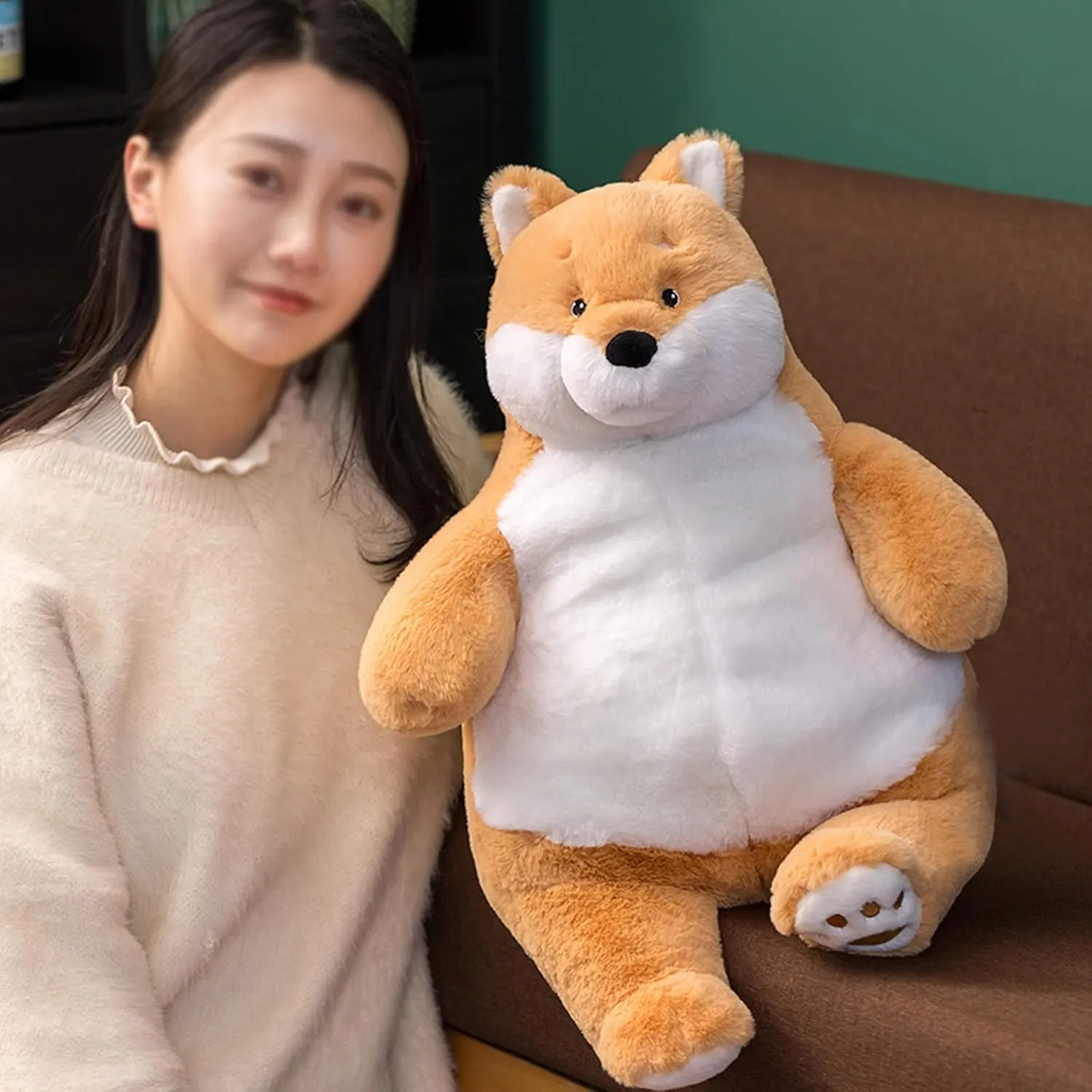 Toy Large Weighted Plush Animal Pillow Gifts for Boys and Girls Shiba Inu Weighted Stuffed Animals, 17" 3.5 lbs district Weighted Shiba Inu Dog Plush 