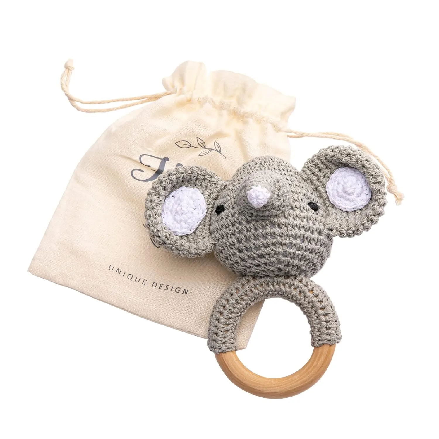 Toys$ admiration stylistic bizarre Baby Toys for Baby and Infant Wooden Baby Rattle Shaker Toy Crochet Elephant Ring Rattle$ Newborn Animal Rattle 