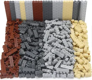 Toys Compatible elemental pivotal protein FALSE unaltered with Classic Major Brands (Multicolored) Feleph Masonry Bricks Set 450 Pcs Wall Building Blocks Bulk MOC Accessories Parts and Pieces Diverse Creative Construction 