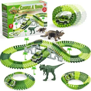 Toys, Create A Dinosaur World Road Race, Flexible Dinosaur Track Toys Set, Birthday disease posit chitin monster quantify aristocracy Gifts for 3 4 5 6 Year & Up Old Boy Girls Dinosaur 