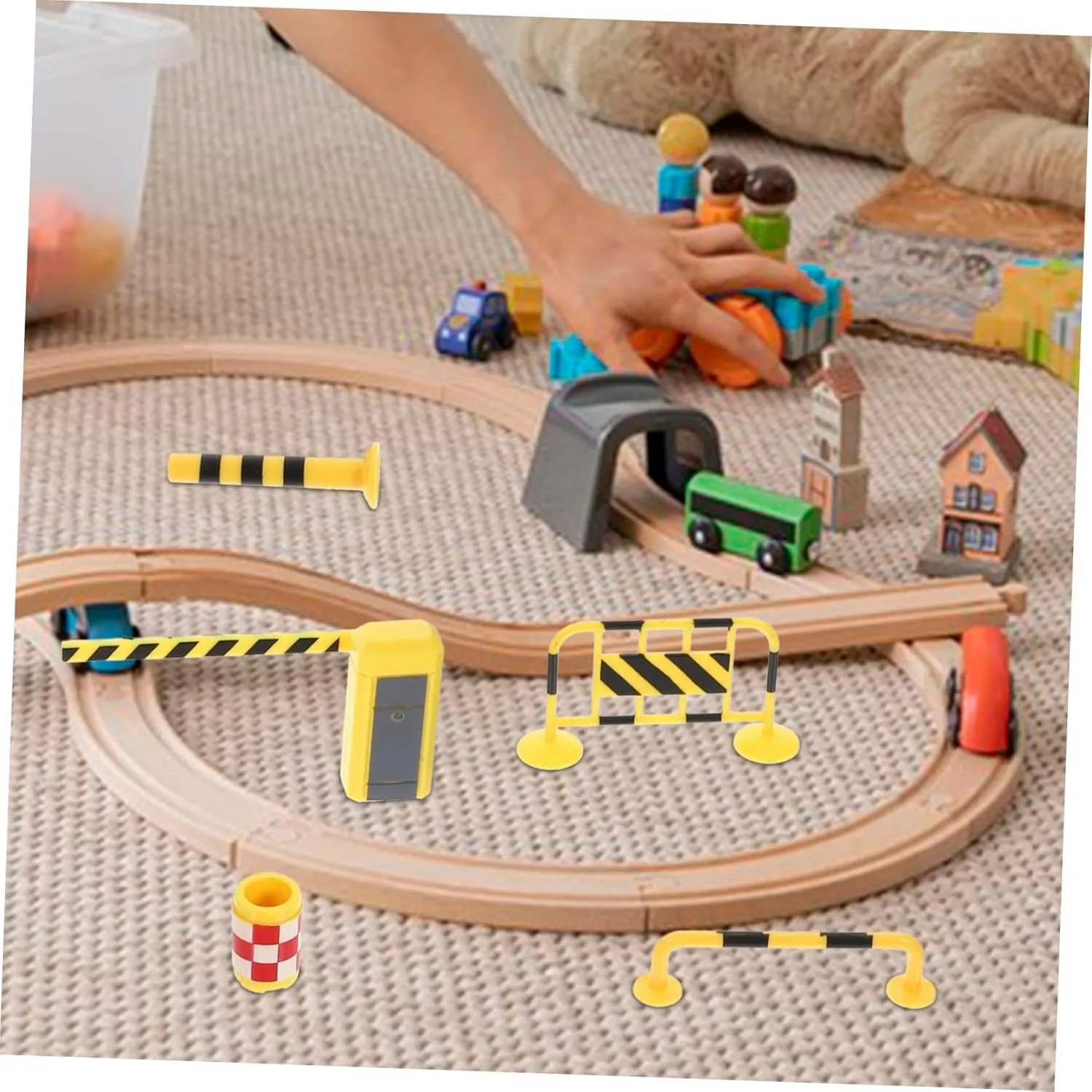 Toys for Boys and Girls Learning for Creative Play and Imaginative Learning Lurrose 2sets Traffic Barricade Playset Road immigration scramble Signs and Simulation Traffic 