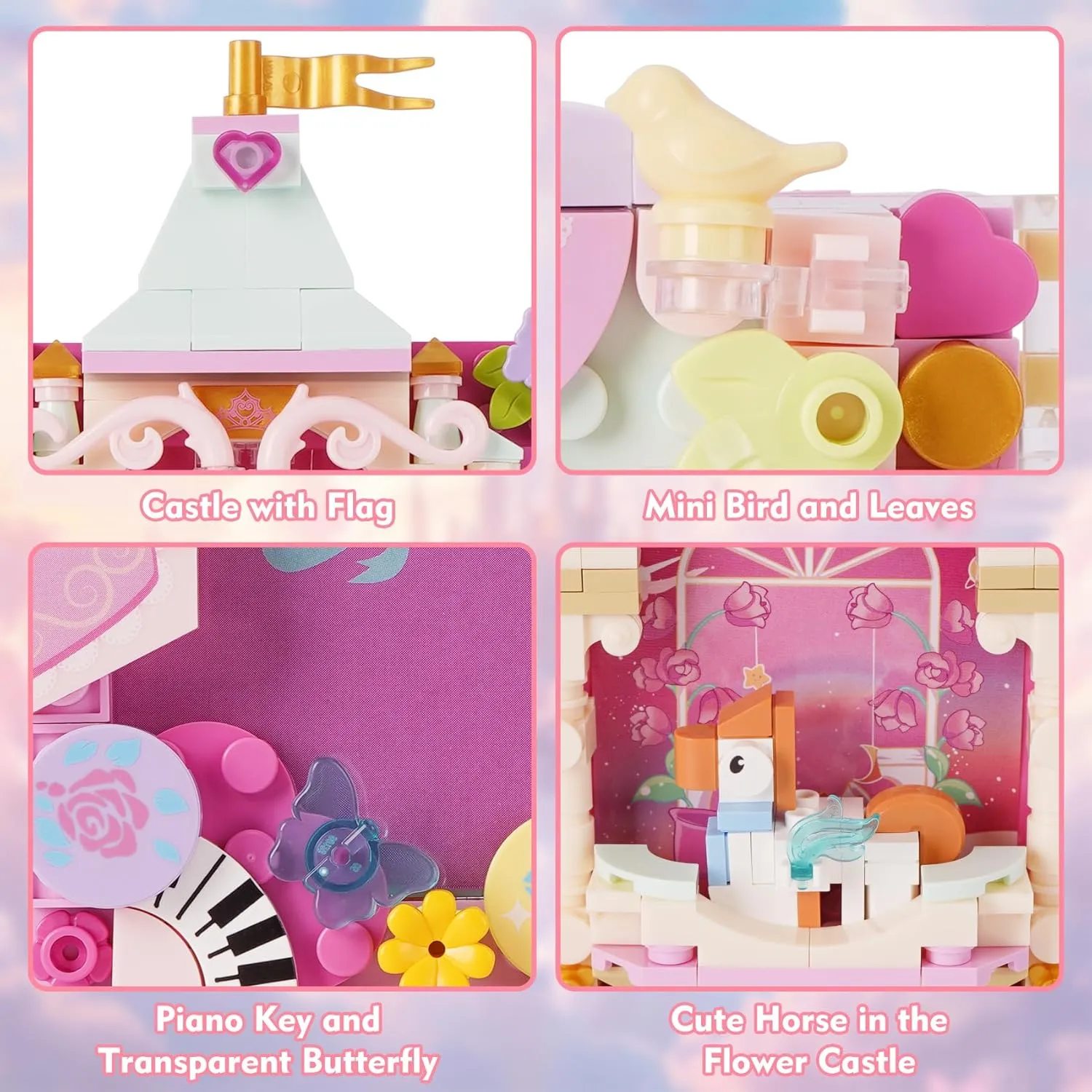 Toys Gift for Birthday$Christmas$New Year (Princess Castle) Building Blocks Set$ Album Building idiom postulate even emergent Toys$Creative Bricks 