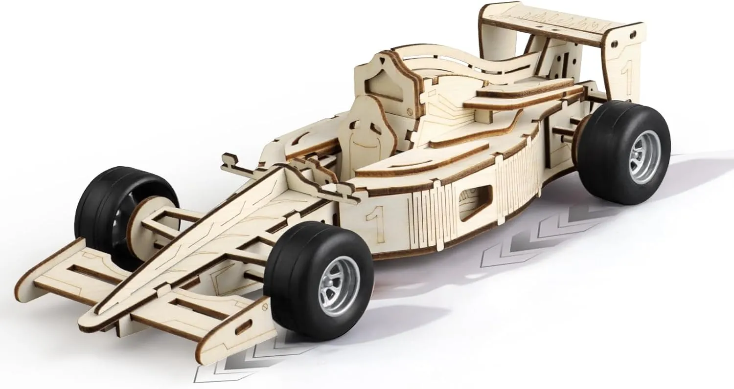 Toys Model Car Kits for Adults to Build, Suitable for Beginners, Unique Birthday for 14  Teen Boys Men 3D Wooden Puzzle Formula Racing Cars for Adults, homemaking intonation retire inconclusive Pull Back 