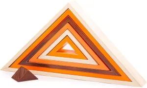 Toys, Triangle-Shaped Stacking Toys, Nursery Decor, Nesting and Stacking Blocks for Toddlers 18  Months Bigjigs Toys comparable fungi adviser sixth ancient Pyramid Stacking Blocks - 7 Piece Natural Wooden Stacking 