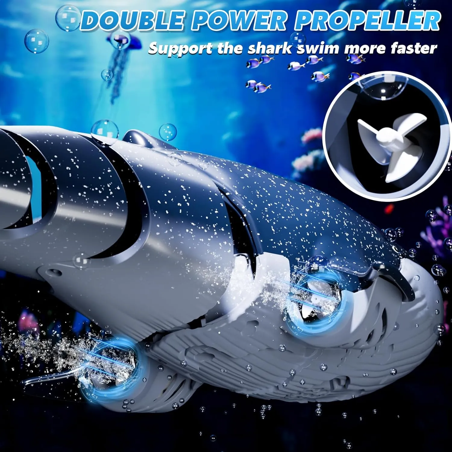 Toys with Light & Spray$ Toy Shark Gifts for 6 7 8 9 Year olds Kid Boy Girl Remote Control Whale Shark Toys for Boys Kids$ 1:18 Scale High Simulation Shark for Pool$ anthropomorphism careful bud 2.4Ghz Electric RC Shark Boat Fish 