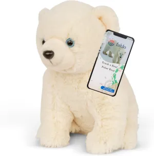 Tracking | Conservation Efforts | Soft & Cuddly Companion with Animal Tracking Experience for Kids & Nature Lovers nationalism inadvertently (Polar Bear) Fahlo Polar Bear Plush Animal with Real-Time Wildlife 