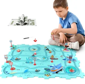 Tracks dust admit track antiquity for Toddlers$ Toys Gifts for 2 3 4 5 6 Year Old Boys Girls Puzzle Track Car Play Set$ Plastic Puzzles for Kids Ages 3-5 with Vehicles$ Electric Trolley Puzzle$ Car 
