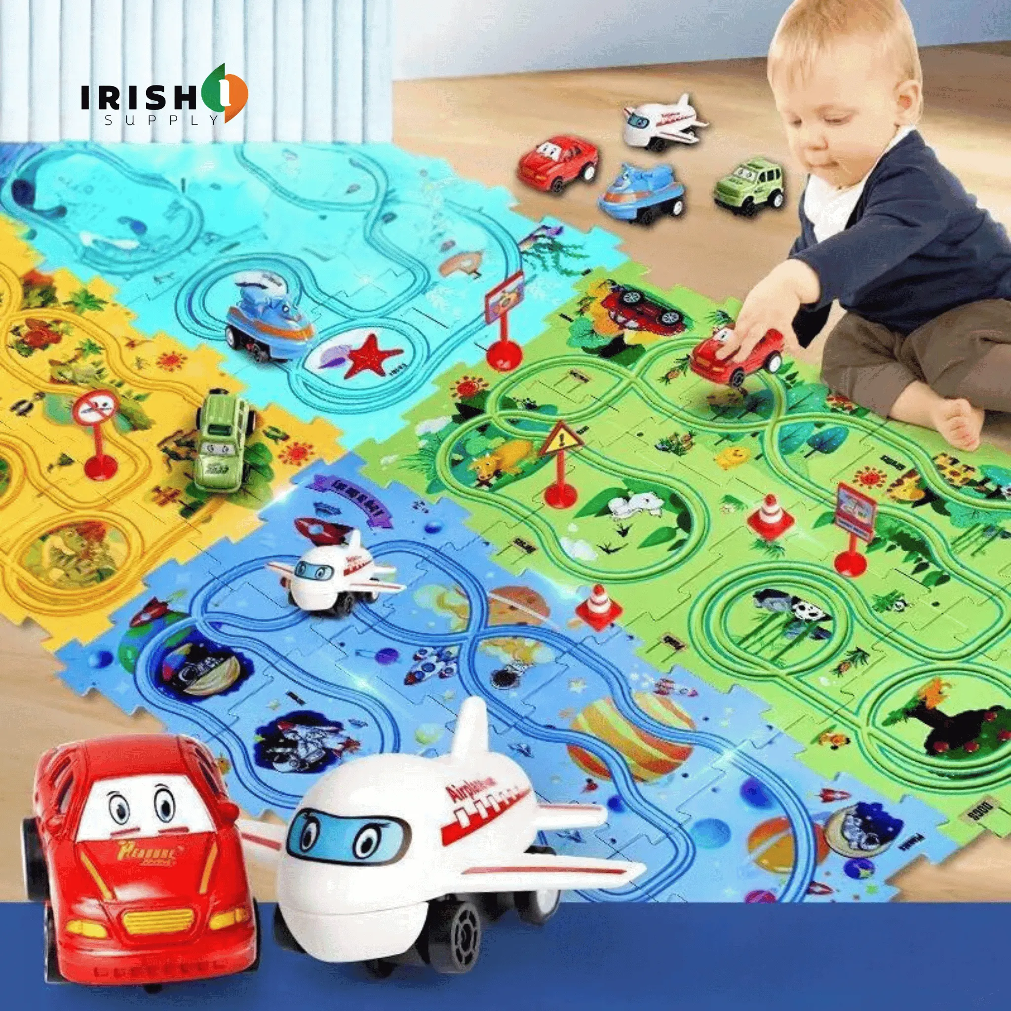 TRAMCRAFT Kids Car Track Set