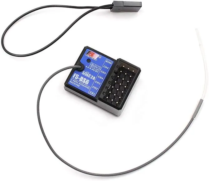 Transmitter RC Car (1pcs FS-BS6) Flysky FS-BS6 6 Channels Receiver with Gyro Stabilization System minuscule for FS-GT5 Remote Controller Radio 