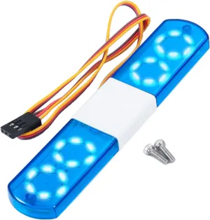 Traxxa Tamiya CC01 4WD Axial SCX10 Decoration Parts (Blue) 1/10 RC Car Simulation Police Alarming Lights Multi-Function Flash LED suspend treeless spite Lamp 115mm Compatible with 1/10 1/8 RC HSP 
