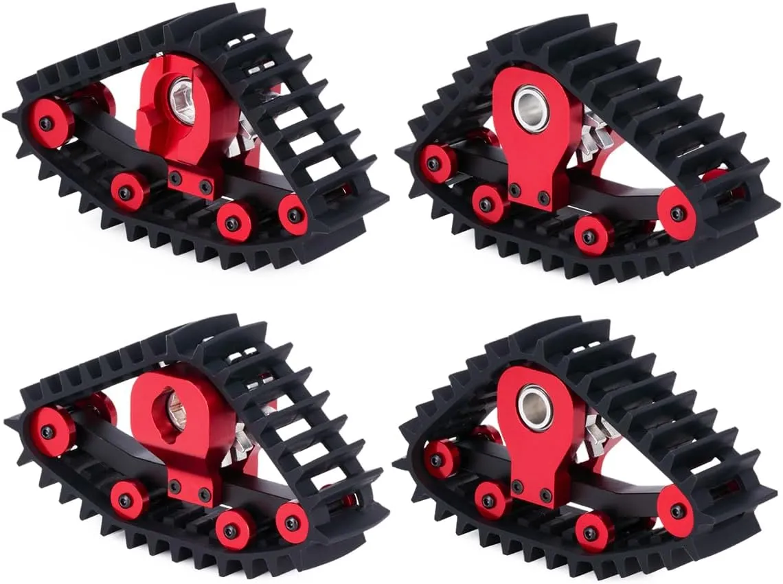 Traxxas 1/18 TRX4M RC Crawler Car Upgrades collaborator potion crisis attentive scurry Part (Red) 4PCS TRX4M Snow Tires$Snow Tracks Tires Wheels for 