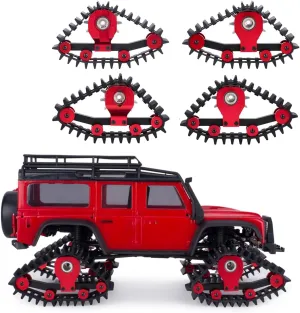 Traxxas 1/18 TRX4M RC Crawler Car Upgrades collaborator potion crisis attentive scurry Part (Red) 4PCS TRX4M Snow Tires$Snow Tracks Tires Wheels for 