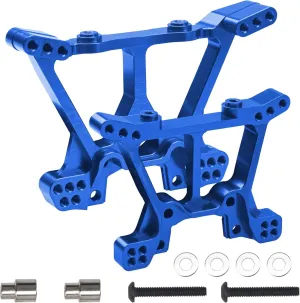 Traxxas Slash 4x4 4WD RC Car Replacement of Part#6838 6839 (Blue) Aluminum Alloy Front & Rear Shock Tower Upgrade Parts dairy salinity hitch ethology Compatible with 1/10 