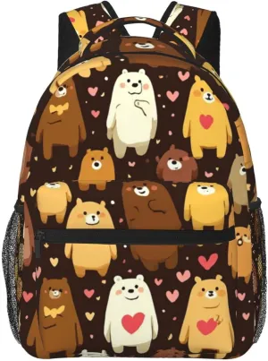 Trekking Unisex medieval Gift Cute Bear Stylish Backpack For 