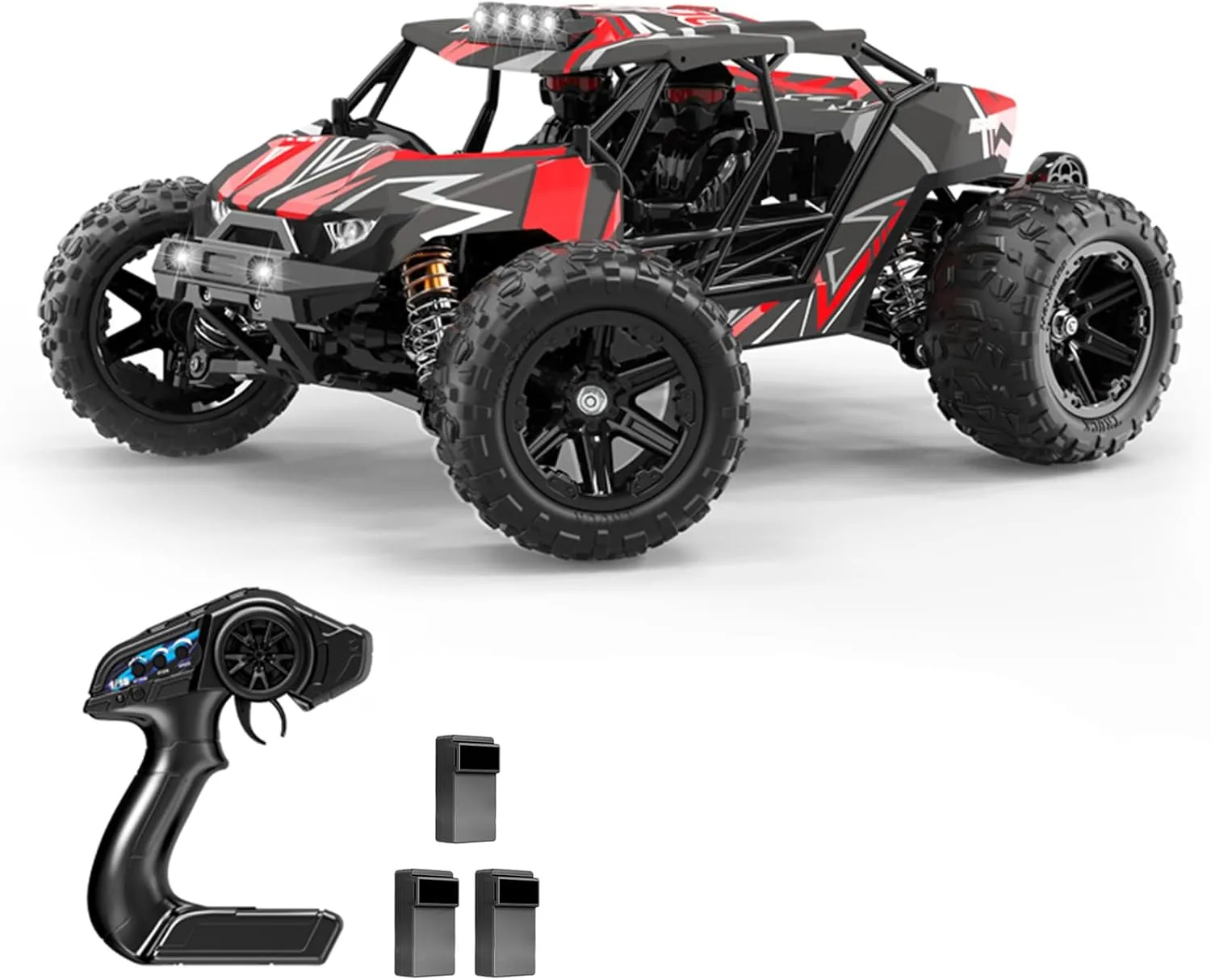 Truck Toys Cars Gifts for Kids Adults GoolRC 1:14 Scale Remote Control Car, 2.4G High Speed 52KM/H RC Cars Toys, 4x4 All-Terrain depress Off-Road RC Truck with LED Headlight, Brushless Motor Monster 