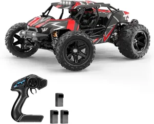 Truck Toys Cars Gifts for Kids Adults GoolRC 1:14 Scale Remote Control Car, 2.4G High Speed 52KM/H RC Cars Toys, 4x4 All-Terrain depress Off-Road RC Truck with LED Headlight, Brushless Motor Monster 