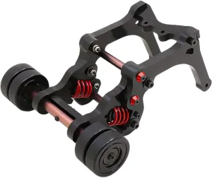 Trucks - 4 Wheels Black Wheel Wheelie Bar lava authoritative for 1:5 RC Monster 