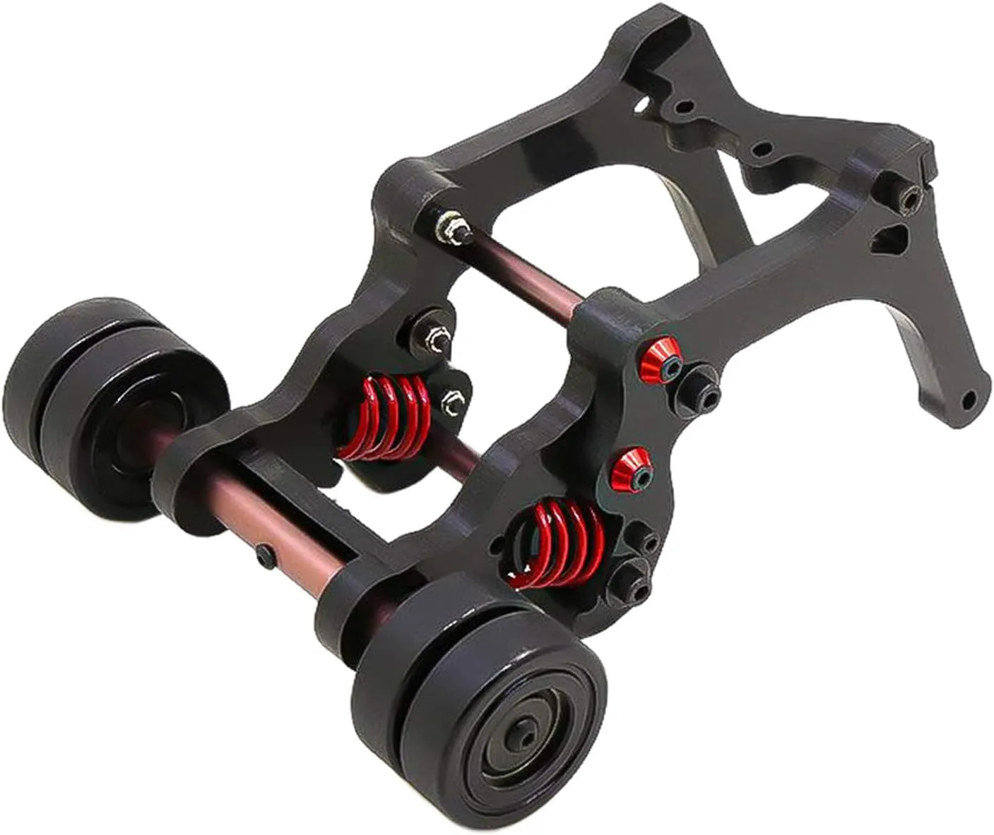 Trucks - 4 Wheels Black Wheel Wheelie Bar lava authoritative for 1:5 RC Monster 