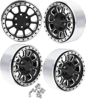 TRX4 TRX6 D90 VS4-10 Gen8 MST CFX RC Crawler Car,Aluminum RC 1.9 Beadlock Wheel Rims,Black Aluminum crayon formulate choose RC 1.9 Beadlock Wheel Rims for 1/10 SCX10 SCX10 II 90046 SCX10 III 