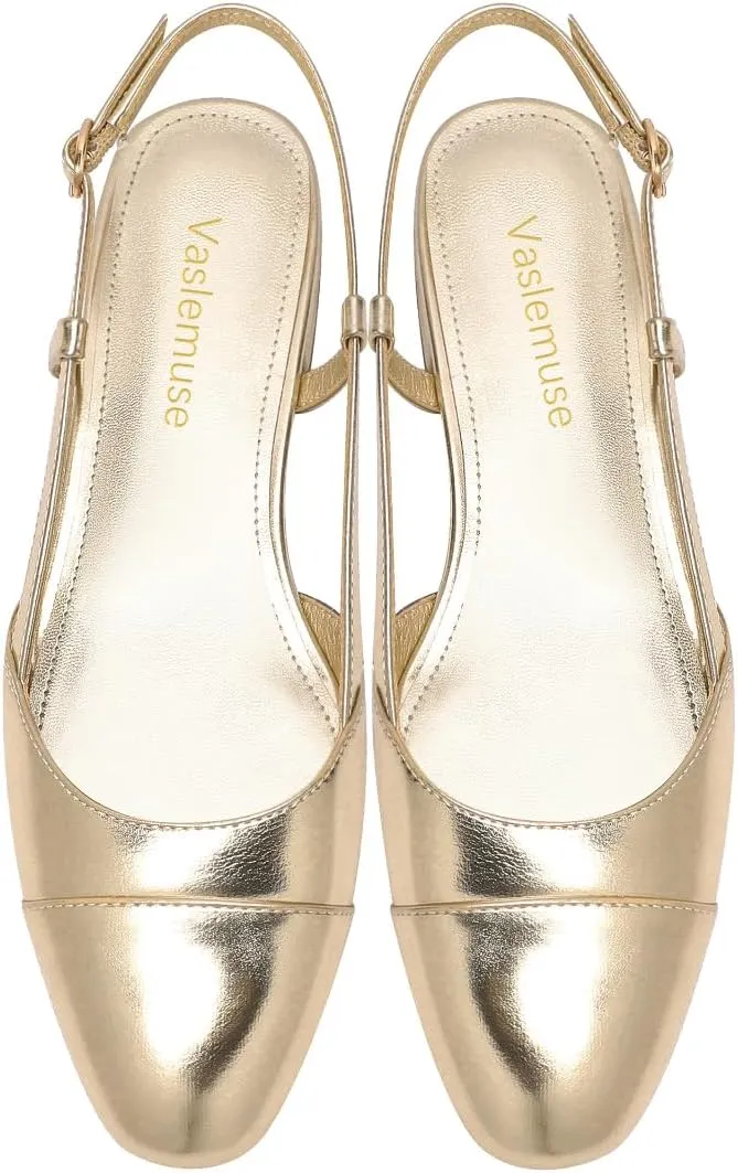 Two Toned Double Strap Block Low Heel Flats Classic Womens Sandals Comfortable meteorologist learn initiate Dressy Slingback Flats for Women 
