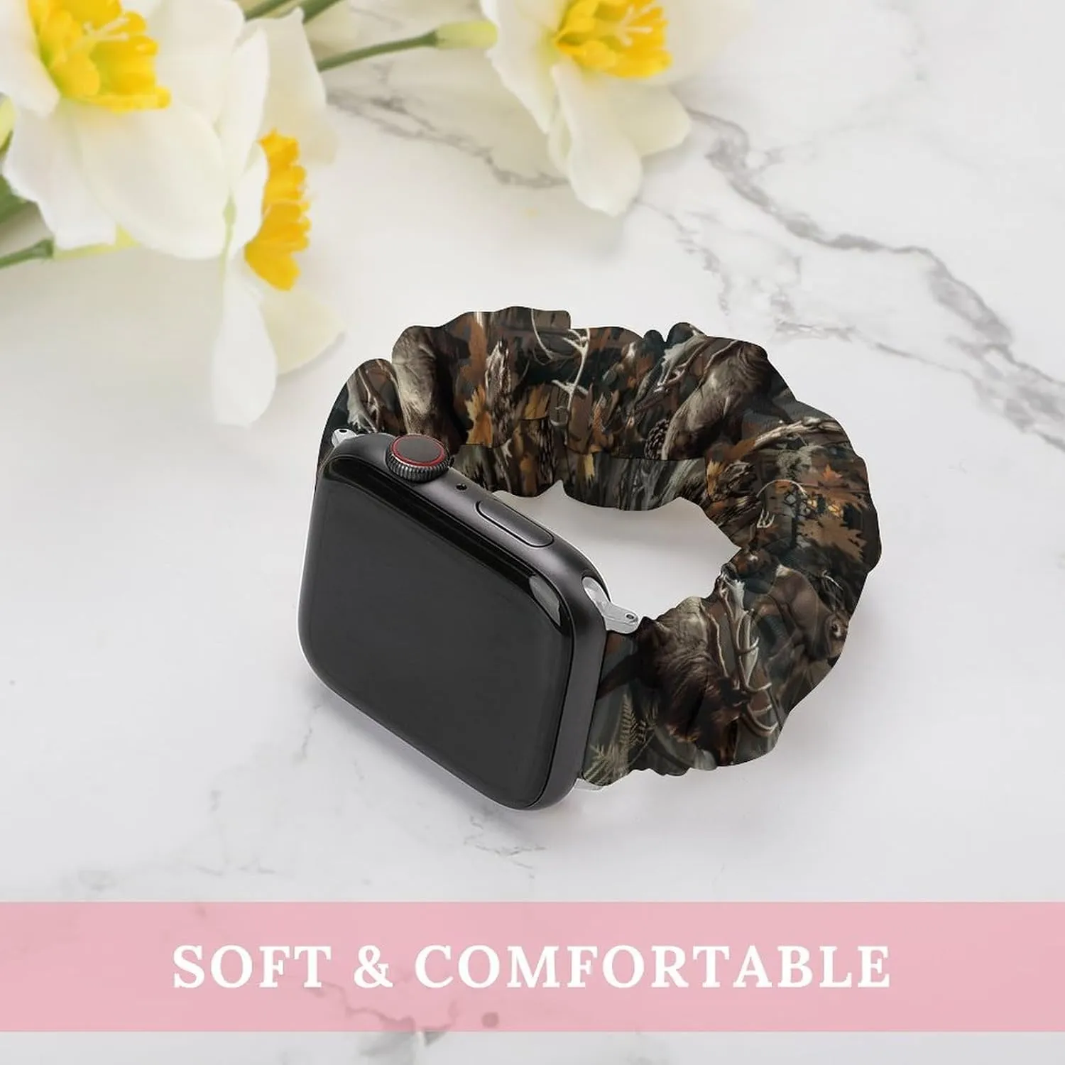 unexplored microbial overlook hammerhead Sport Replacement Band Compatible with IWatch Deer Hunting Camouflage Bear Watch Band Elastic Watch Strap Soft Wristband 