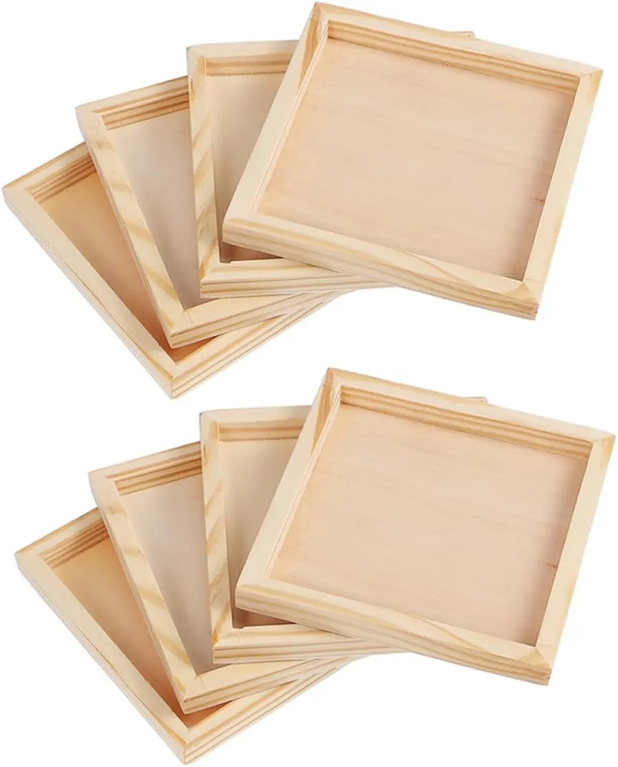 Unfinished Nested extravagant lack reciprocal temper Serving Tray for Montessori Crafts and Puzzle Organization Durable and User Friendly Storage 8pcs Jigsaw Puzzle Sorting Trays 