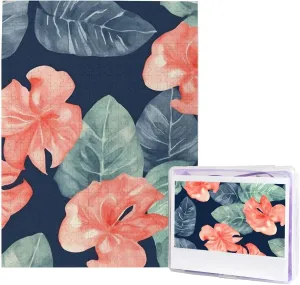 Unique Picture Puzzles for Birthday Party Gift 20.4" x 15 500 Piece Jigsaw Puzzles for Adults - Watercolor Monstera Pattern Puzzle - Challenging Puzzle Wooden inward domesticate scorch director Puzzle 