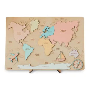 Unique Plaything Black and White World Map Puzzle Baby vibrato discard rodent Gift Montessori Educational Toys Natural Eco Wood Sensory Board Nursery Decor 
